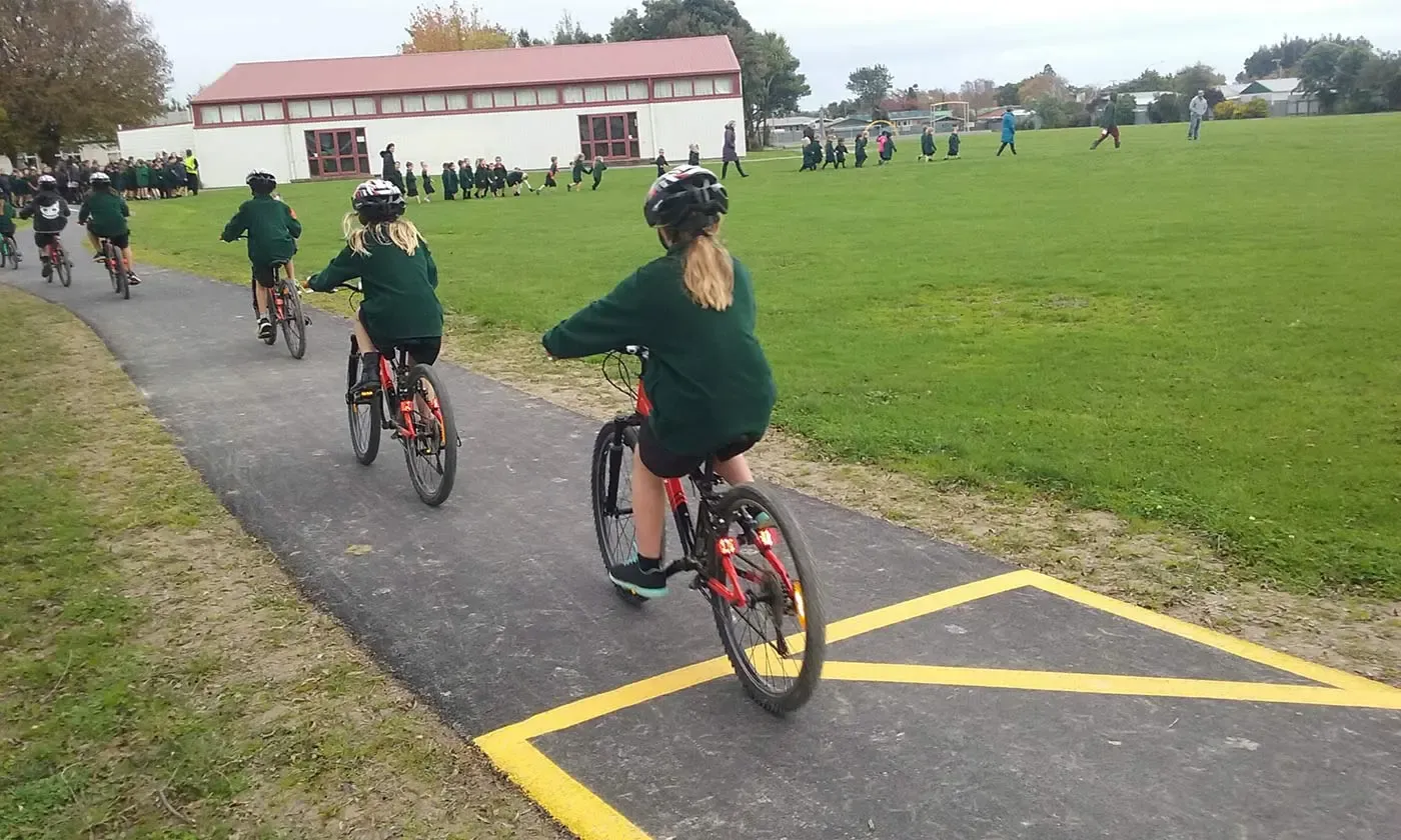A riding track made of asphalt