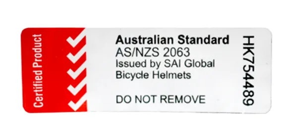 AS/NZS 2063 certification sticker