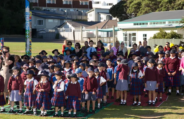 Children with bikes at school